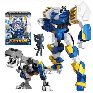 Figury zabawek akcji mini siła super dino power 2 robot łącznie transformacja figura akcji edycja specjalna mecha dinozaur deformacja dla dzieci zabawka 230627