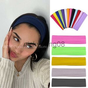 Bandanas Womens Elastic Hair Bands Solid Color pannband Turban Makeup Hair Hoop Yoga Vintag Headwrap Fashion Hair Accessories Wholesale X0628