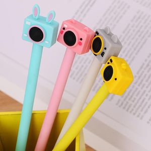 Pennor 36st kreativa söta pennor cool kamera roliga penna kawaii kulpoint tillbaka till skolan rolig tjej brevpapper butik grejer saker blå bläck