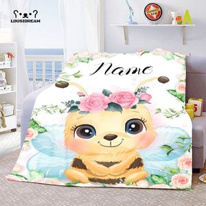 Одеяла Custom Blanket Custom Name Blanket Baby Girl Boy Одеяла Фланелевое флисовое одеяло Персонализированные семейные друзья Одеяло Подарки 230627