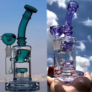 Narguilés Bongo de vidro Cachimbo de fumaça Heady Glass Plataformas de petróleo percolator Dab Recycler Glass Water Bongs Chicha Shisha