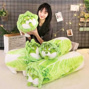 Fyllda plyschdjur 90 cm kål shiba inu hund söt grönsak fairy anime plysch leksak fluffy fylld växt mjuk docka kawaii kudde baby barn leksaker gåva j230628
