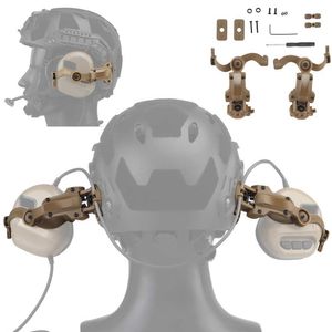 Taktische Helme Taktische Headset-Halterung Schießen Militär Rotation Helmschienenadapter für OPS Fast Wendy M-LOK Schienenkopfhörerhalterung 360HKD230628