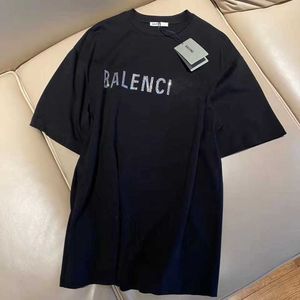 Men Designer t Shirt Rhinestone Casual Man Womens Tees Letters Print Short Sleeves Top Sell Luxury Hip Hop Clothes