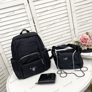 3 pçs Bolsa Designer Bolsa Feminina de Tecido Nylon Bolsa Feminina Clutch Mensageiro Bolsa Transversal Noite Lazer Bolsa de Ombro para Viagem ao Ar Livre Mochila Masculina e Feminina