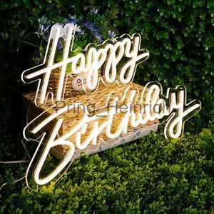 Other Home Decor Happy Birthday Led Neon Sign Big Size for Birthday Party Decor Oh Baby Lets Party Neon Light Home Hanging Decor Custom Neon Sign J230629