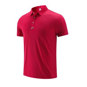 Luu Men camiseta camiseta curta camiseta esportiva camiseta masculina camisa de lapela de lapela de pólo de manga curta desgaste de fitness respirável seca rápida corredores