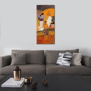 Die Begegnung Paul Gauguin Gemälde Landschaften Leinwand Kunst Handgemaltes Öl Kunstwerk Moderne Heimdekoration