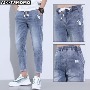 Mens Jeans Primavera Verão Preto Azul Carga Homens Streetwear Denim Jogger Calças Baggy Harem Calças Masculinas Calças 4XL 5XL 230629