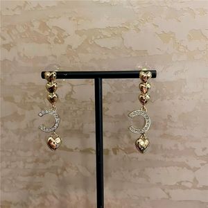 Fancy örhängen Luxur Designer Pearl Diamond Gold Earrings for Women Fashion Jewelry Ladies 18K Plated Wedding Party Gifts