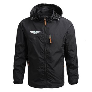 Polos Men S 2023 Aston Martin Drukujący kurtki zamek błyskawiczny Casual Wygodne szczupłe wysokiej jakości HARAJUKU Windbreaker Blues 230629