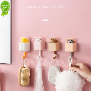 Self Adhesive Wall Hooks Hanging Wall Key Holder Wall Hanger Towel Holder Coat Hook Bag Hanger For Home Kitchen Bathroom Storage