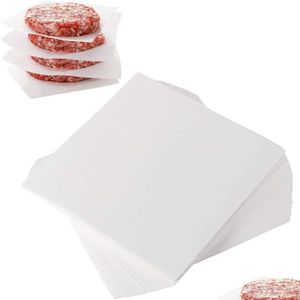 Diğer Bakeware Hamburger Parşömen Böreği Kağıt Kareler 6 In Yapışmaz Burger Basın Kıyma Zing Şeker Sarma Kdjk2202 Damla Dhqy6 için