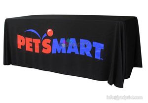 Custom Advertising fitted 6ft 8ft polyester stretch trade show display table cover exhibition table throw