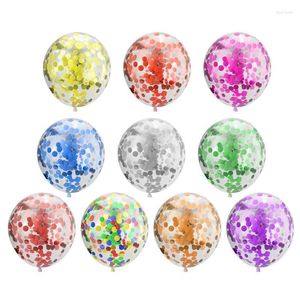 Decoração de festa Balão de confete claro Balões de látex dourado Proposta de aniversário de casamento romântica