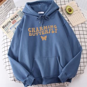 Män s polos charmiga fjärilsbrev tryck mens tracksuit mode utomhuskläder fleece alla matchar hoodie överdimensionerade harajuku hoodies man 230629