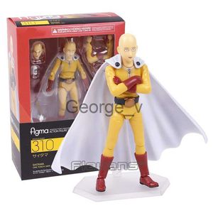 Minifig One Punch Man Saitama figma 310 Anime Figurine Collectile Action Figure Toy J230629