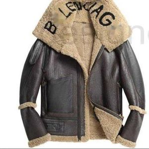 Men's Jackets Designer Broken Code Classic couple style fur integrated men's coat leather jacket RKBB