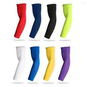 Knäskuddar värda 2st Sports Arm Compression Sleeve Basketball Cycling Warmer Summer Running UV Protection Volleyball Sunscreen