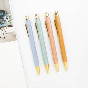 Pens 40pcs Cute Wheat Straw Ballpoint Pens Environmental Friendly Cool Pens for School Supplies Stationery Pen for Writing Customized