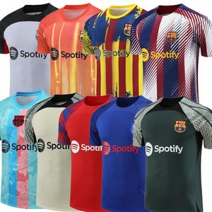 2024 men Barcelona TRACKSUIT camisa de futebol barca SET adulto TRAINING SUIT 23 24 Roupas de treino de manga curta