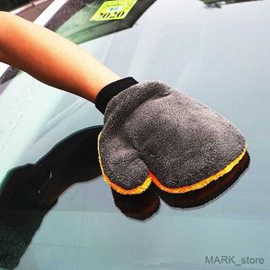 Glove Soft Coral Fleece Car Washing Gloves Clean Window Door Water Absorption Soft Care Furniture Glass Dust Cleaning Tools R230629