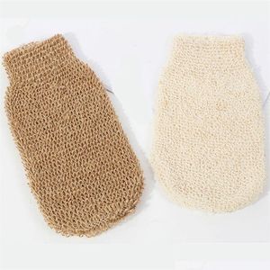 Bath Brushes Sponges Scrubbers Shower Gloves Mitt Exfoliating And Body Scrubber Remove Dead Skin For Men Women Natural Fiber Xbjk Dhmpd