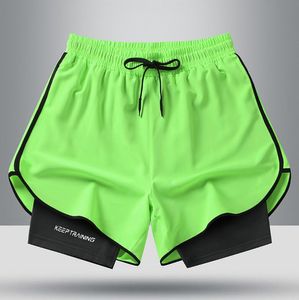 Pantaloncini da uomo Running 2 In1 Compression Pantaloni da spiaggia fitness neri casual Pantaloni corti da jogging da allenamento ad asciugatura rapida per lo sport