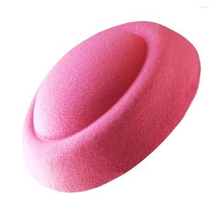 Berretti Mini Party Retro Wedding Beret Felt Hostess Women Millinery Fascinator Base Pillbox Hat Accessori per capelli Craft fai da te