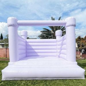 Macaron colorido Bounce House Casamento Inflável Branco Bouncy Castle colorido jumper de PVC completo Casas Bouncer Combo com ventilador Para Crianças Adultos-3