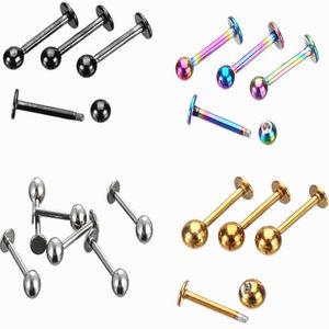 Navel Bell Button Rings Lot100pcs Body Jewelry 16G Nosear Lip LaBret Ring Bar Piercing Ear Helix Skivstång Brosket 230628