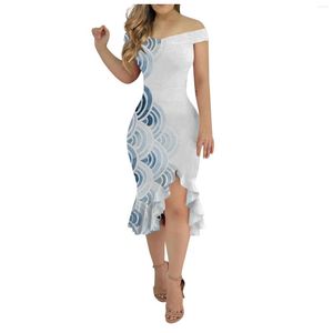 Vestidos Casuais Elegante Vestido de Verão 2023 Feminino Decoração de Botão Tradição Religiosa Étnica Solta Queimada Com