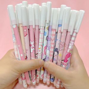 Pens 50Pcs Cute Animal Erasable Gel Pens 0.5mm Blue Ink Washable Handle Gel Pen Set School Office Writing Kawaii Stationery Supplies