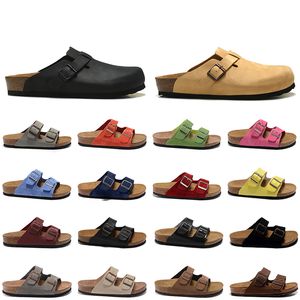 2023 Designer Boston Clogs Sandals Outdoor Slippers Fashion Summer womens mens Olied Headn Leather felt sliders buckle strap Platform Sneakers Casual Trainers
