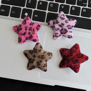 Hårklipp harajuku multicolor leopard tryck stjärna pentagram hårnål för kvinnor söt charm modeklipp estetik y2k tillbehör