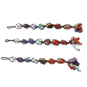 Christmas Decorations Wholesale Crystal Window Car Hanging Ornaments 7 Chakra Home Decoration Feng Shui Ornament Yoga Meditation Sto Dhw0E