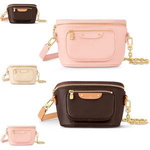 M82335 Mini Bumbag Fanny Pack Belt bröstväska Lyxkvinnor M82208 Purse Tote Handväskor Koppling Midja Väska Mens äkta läderdesigner Crossbody Axel Bagage Väskor