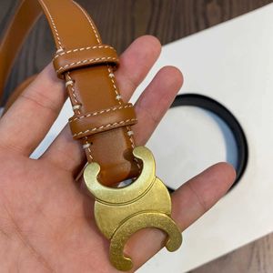 Fcelinaoe Real Leather Matt Golden Sier Buckle High Quality Cinturones Famous Fashion Aaa1.1 Atriompheoe Belt Up To 40% Off