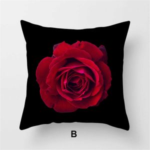 Cushion/Decorative Rose Love Printed Case Valentine's Day Throw Cover Room Decoration Accessories Peach Sofa Cushion Cover