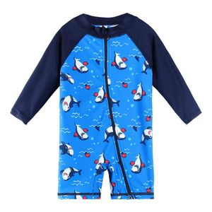 Swim Wear Baohulu UPF50+ Cartoon Kids SwimeWear Long Seve Baby Boy Swime One Piece Toddr Swimsuit Spädbarn Baddräkt för pojkar flickor HKD230628