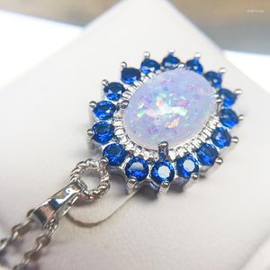 Anhänger Halsketten Luxus Designer Schmuck Saphir Vintage Opal Halskette für Frauen Statement Hochzeit Geburtstag Valentinstag Geschenk