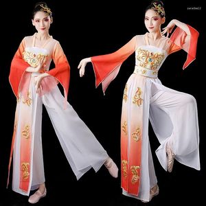 Scene Wear Women's Classical Dance Costume Female Yangko Fan Chinese Style Square Suit Modern