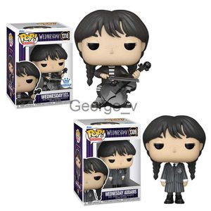 Minifig Çarşamba Addams Şekil Oyuncak Funko Addams Aile Aksiyon Figürü Çarşamba Modeli Bebek Dekorasyon Süs Doğum Günü Hediye ForChildren J230629