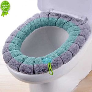 New 1Pcs Bathroom Toilet Seat Cover Soft Warmer Washable Mat Cover Pad Cushion Seat Bathroom Accessories toilettes accessoires