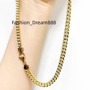 Xinfly grossist Pure 18k Real Gold Miami Cuban Link Necklace Hip Hop Chain AU750 Curb Armband Custom