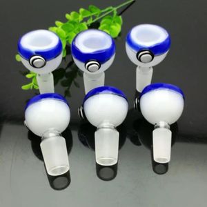 Glasrökningsrör tillverkar handblåsta vattenpipa bongs dubbel färgfärgad kulglasbubbla huvud