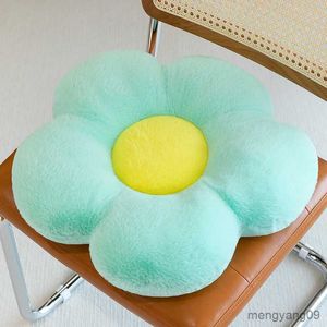 Kudde/dekorativ hudvänlig kontorsstol SOFA Student Fart Pad Soft Bekväm blomkudde tjock kanin hår Sun Petal R230629