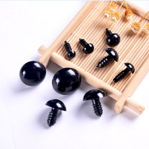 Docktillbehör 100st Black Plastic Eyes Safety 6mm 8mm For Toys Teddy Bear fyllda leksaker Snap Animal Puppet Dolls Craft Eye Amigurumi 230629