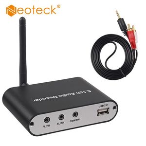 コネクタNeoteck 5.1CH BluetoothCompatible Audio Decoder DAC Receiver光アダプター同軸AUX USBディスク3.5mm DAC