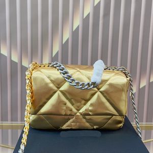 Diamantgitter Goldene Umhängetasche Frauen Kreuzkäure -Designer Handtaschen Kettenleder Schultergurt Leinwand Inneres Reißverschluss Taschen Tocke Twist Lock geschlossen